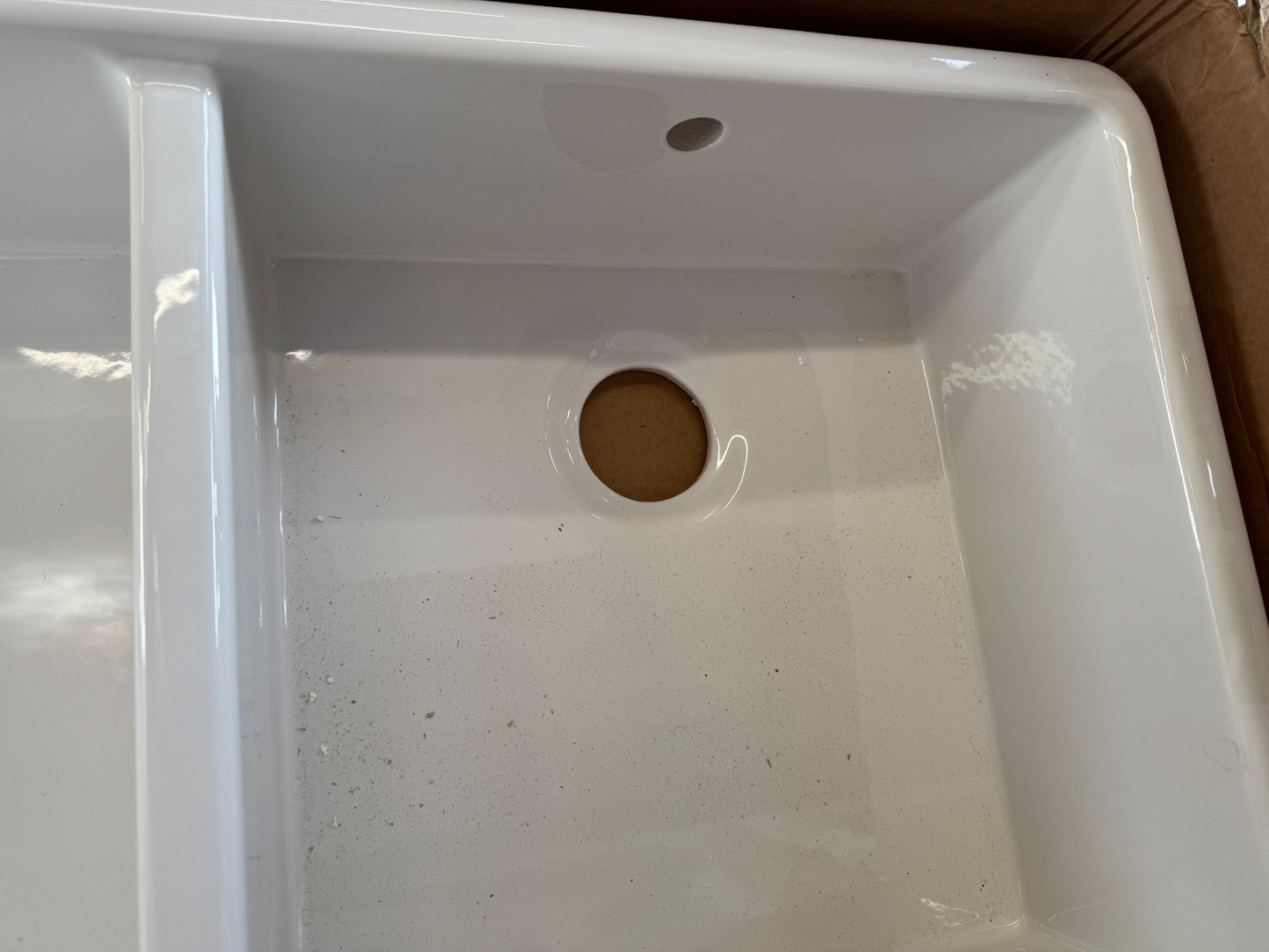 NEW Whitebirk Stonyhurst Ceramic White Kitchen Double bowl sink Shaws BR4341