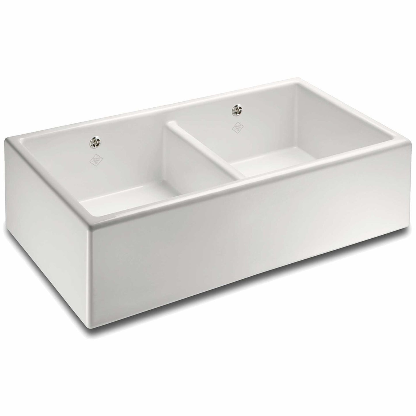 NEW Perrin & Rowe Shaker Sink 900 PRSH900WH Shaws white double basin BR4398