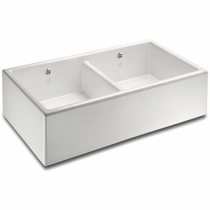 NEW Perrin & Rowe Shaker Sink 900 PRSH900WH Shaws white double basin BR4398
