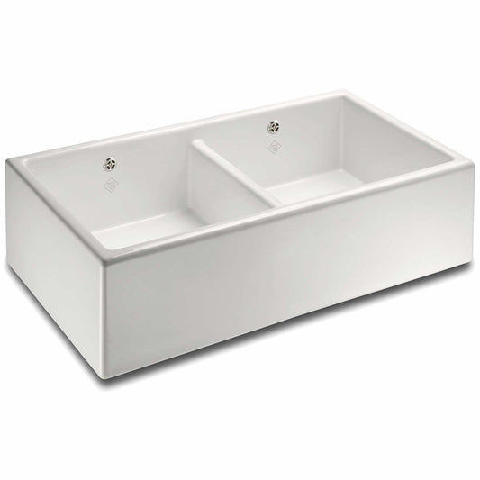 NEW Perrin & Rowe Shaker Sink 900 PRSH900WH Shaws white double basin BR4398