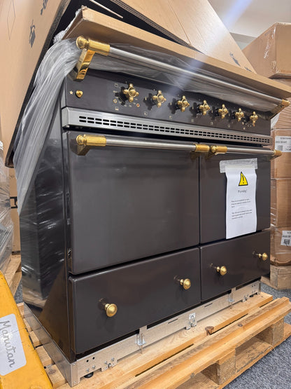 New Lacanche Cluny Range Cooker Double Oven 100cm Choc Brass BR4660