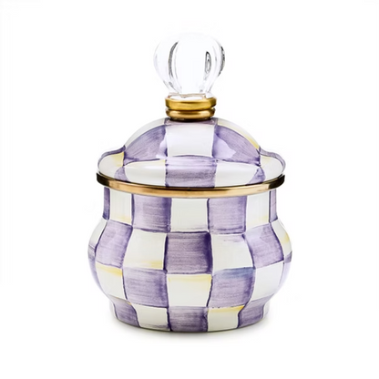 NEW Authentic Mackenzie Childs VIOLET CHECK Items tableware IN STOCK kettle