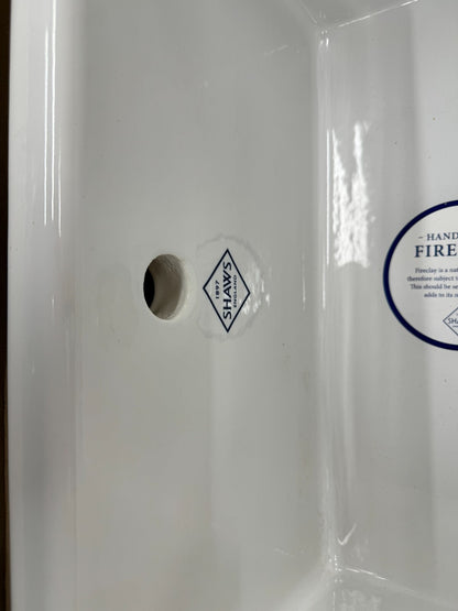 NEW Shaws Bradshaw SCBR900WH Double Bowl Ceramic white Kitchen Sink kohler BR603