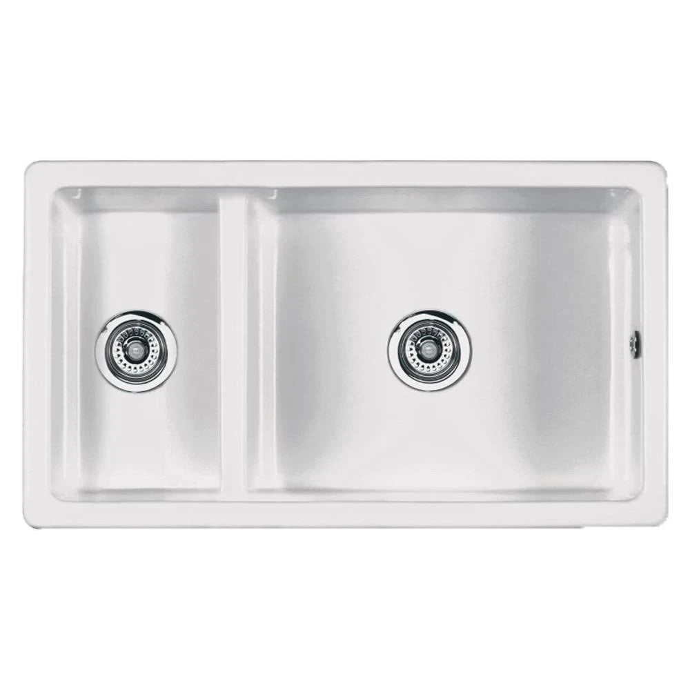 NEW Shaws Of Darwen SCBR900WH Bradshaw Double basin bowl Sink white BR4512