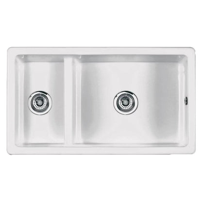 NEW Shaws Of Darwen SCBR900WH Bradshaw Double basin bowl Sink white BR4512