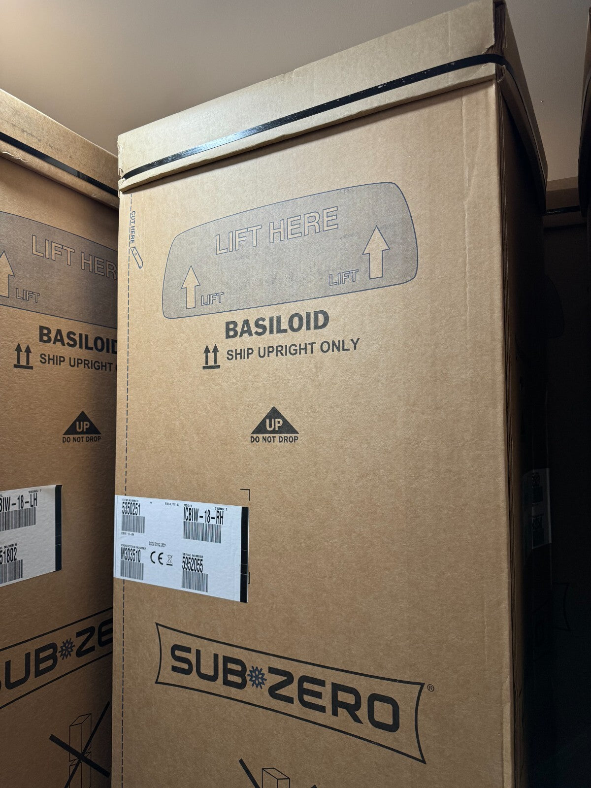 New Subzero 457mm Wine Storage ICBIW-18 Wine Cooler Fridge Sub Zero Wolf