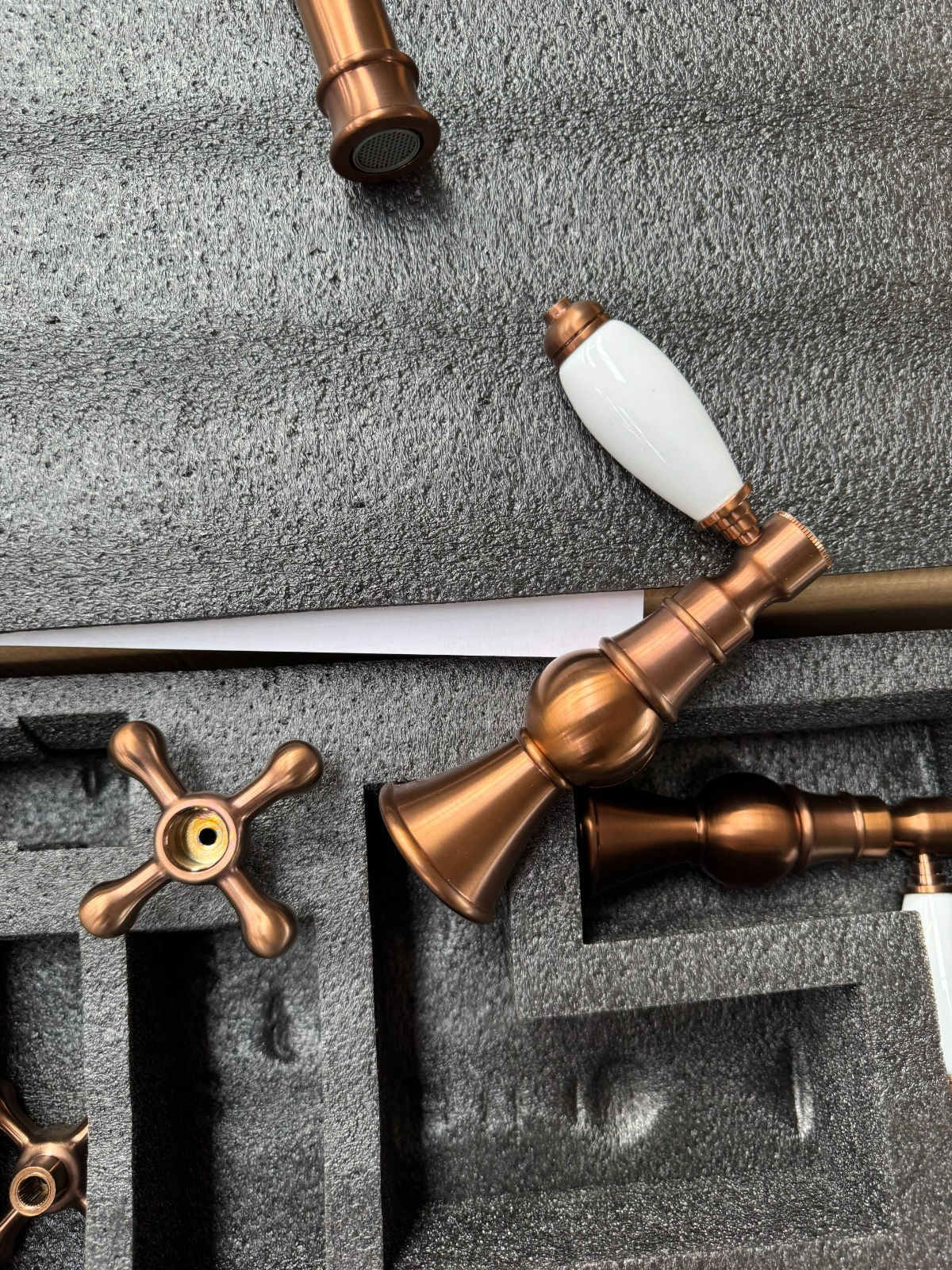 NEW 3 Hole Traditional Copper Kitchen Mixer Victoria plumbing tap factory AX4532