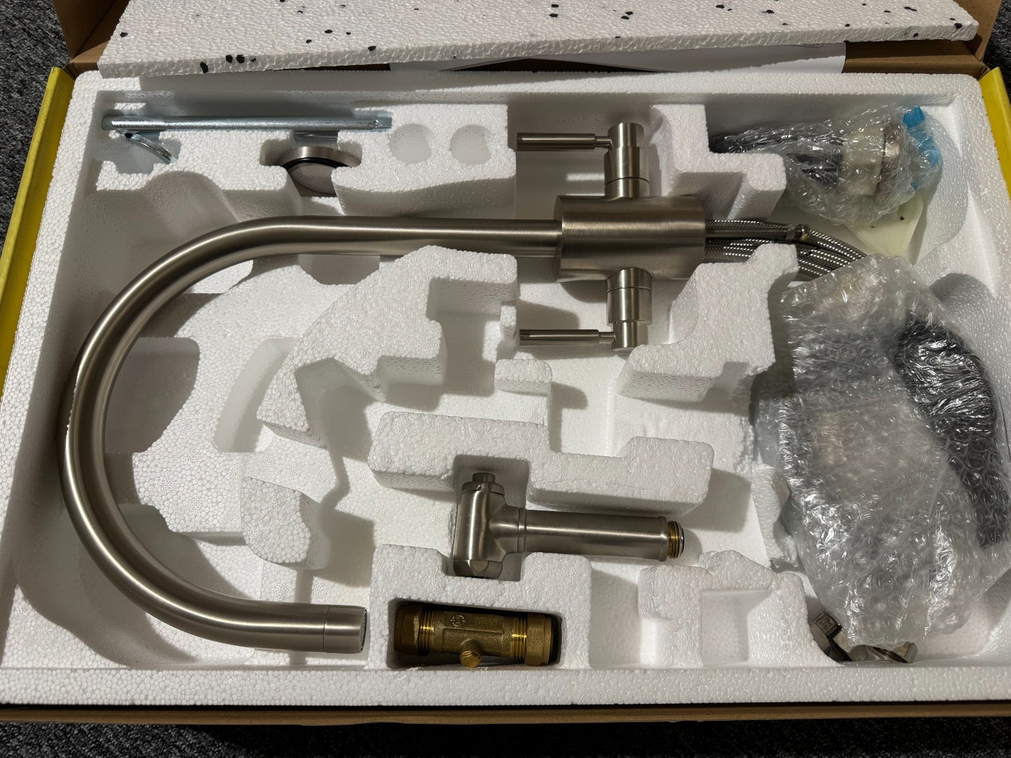 NEW Perrin & Rowe 4312PF Orbiq Kitchen Mixer Tap & Rinse PEWTER BR4188