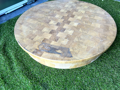 Ex Display Round Butchers Chopping board table work surface Island