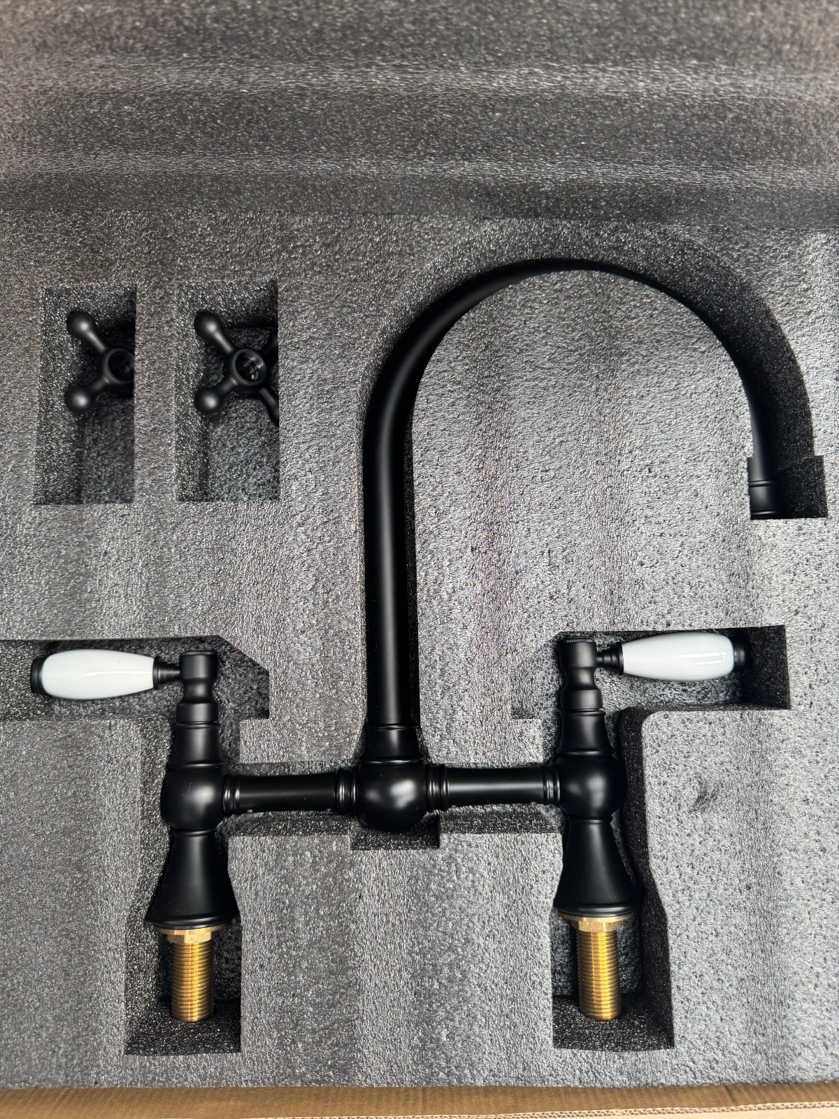 NEW Traditional Bridge Mixer tap Victoria plumbing tap factory BLACK AX4545