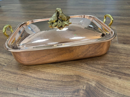 NEW Ruffoni 99279 Historia Decor Covered Roasting Pan Pot Dish Mauviel BR4215