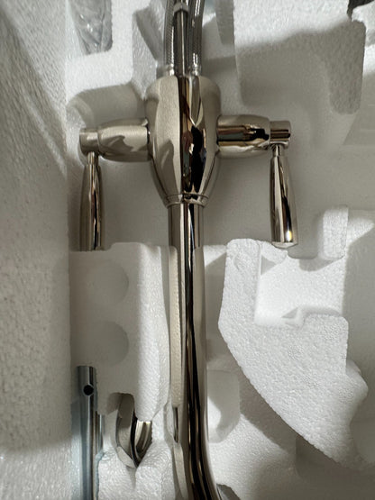 NEW Perrin & Rowe Oberon 4866NI Kitchen Mixer Tap & Rinse NICKEL BR4198