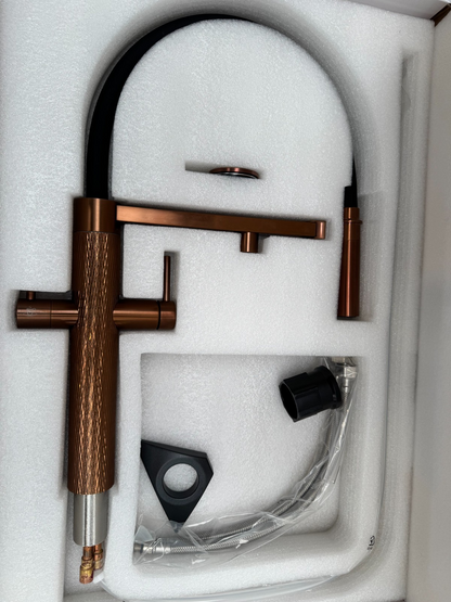 NEW Tap Factory Carysil Quilt Boiling Hot water Tap 4 n 1 twist AX4480 Copper