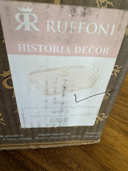 NEW Ruffoni 99279 Historia Decor Covered Roasting Pan Pot Dish Mauviel BR4215