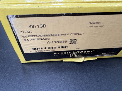 NEW Perrin & Rowe 4871SB Titan 3 hole kitchen Tap SATIN BRASS AX4432