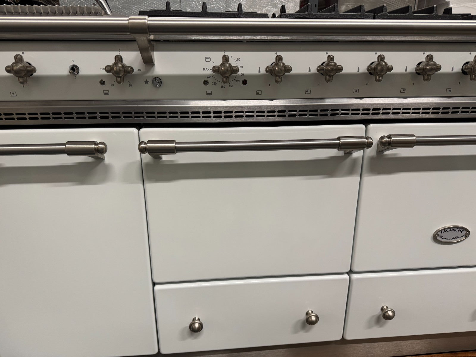 Lacanche Flavigny 1805mm Range Cooker Oven White & Stainless Steel BR4141