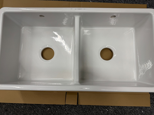New Whitebirk Ceramic White Kitchen Sink Ribbleton Double basin BR4164
