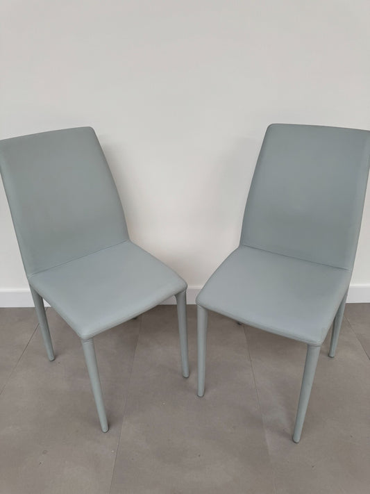 2 x Bonaldo Rest Filly Chairs seats Pale Sky Blue AX015
