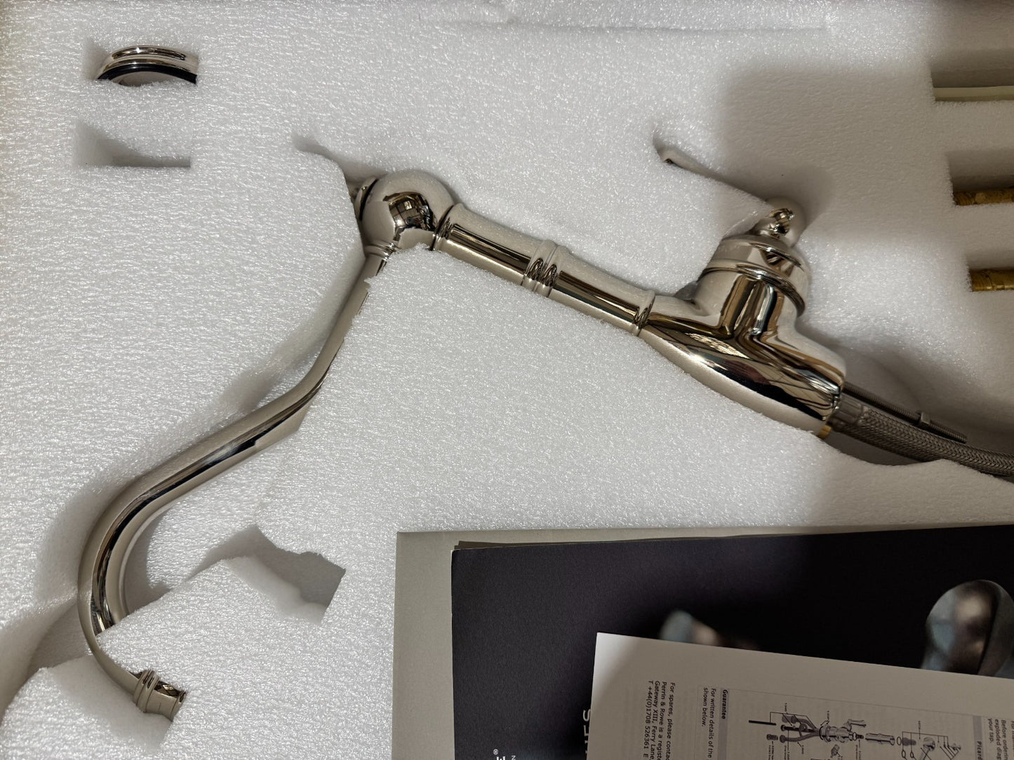 NEW Perrin & Rowe 4741Ni Aquitaine kitchen Sink Mixer tap Lever NICKEL BR4190