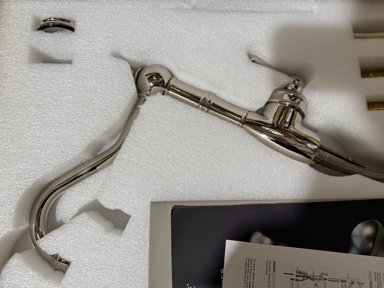 NEW Perrin & Rowe 4741Ni Aquitaine kitchen Sink Mixer tap Lever NICKEL BR4190
