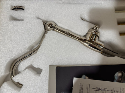 NEW Perrin & Rowe 4741Ni Aquitaine kitchen Sink Mixer tap Lever NICKEL BR4190