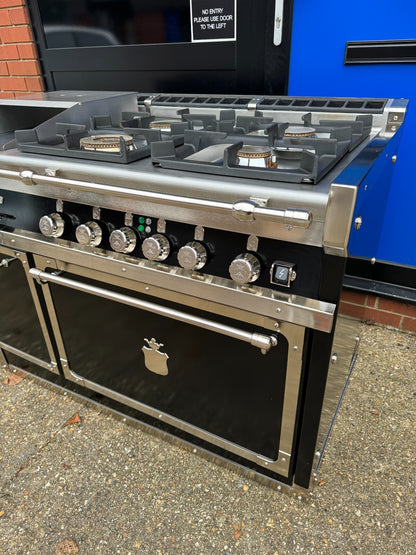 Officine Gullo OG Professional OG128 Range Cooker Oven Black & Chrome La Cornue