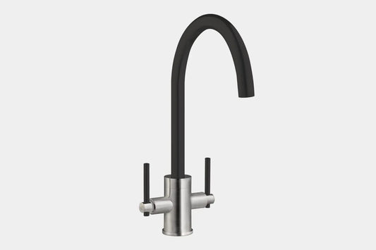 NEW Steel Twin Lever round Mixer Carysil Victoria plumbing tap factory AX4567