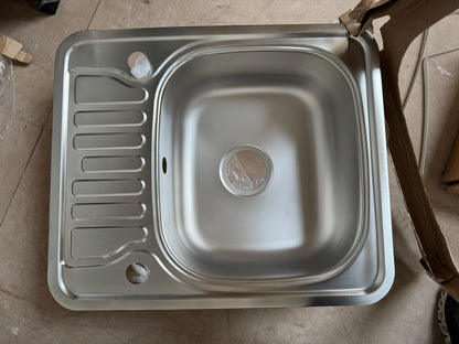 NEW Stainless Steel Single Bowl kitchen sink & Drainer Carsyil AX4324