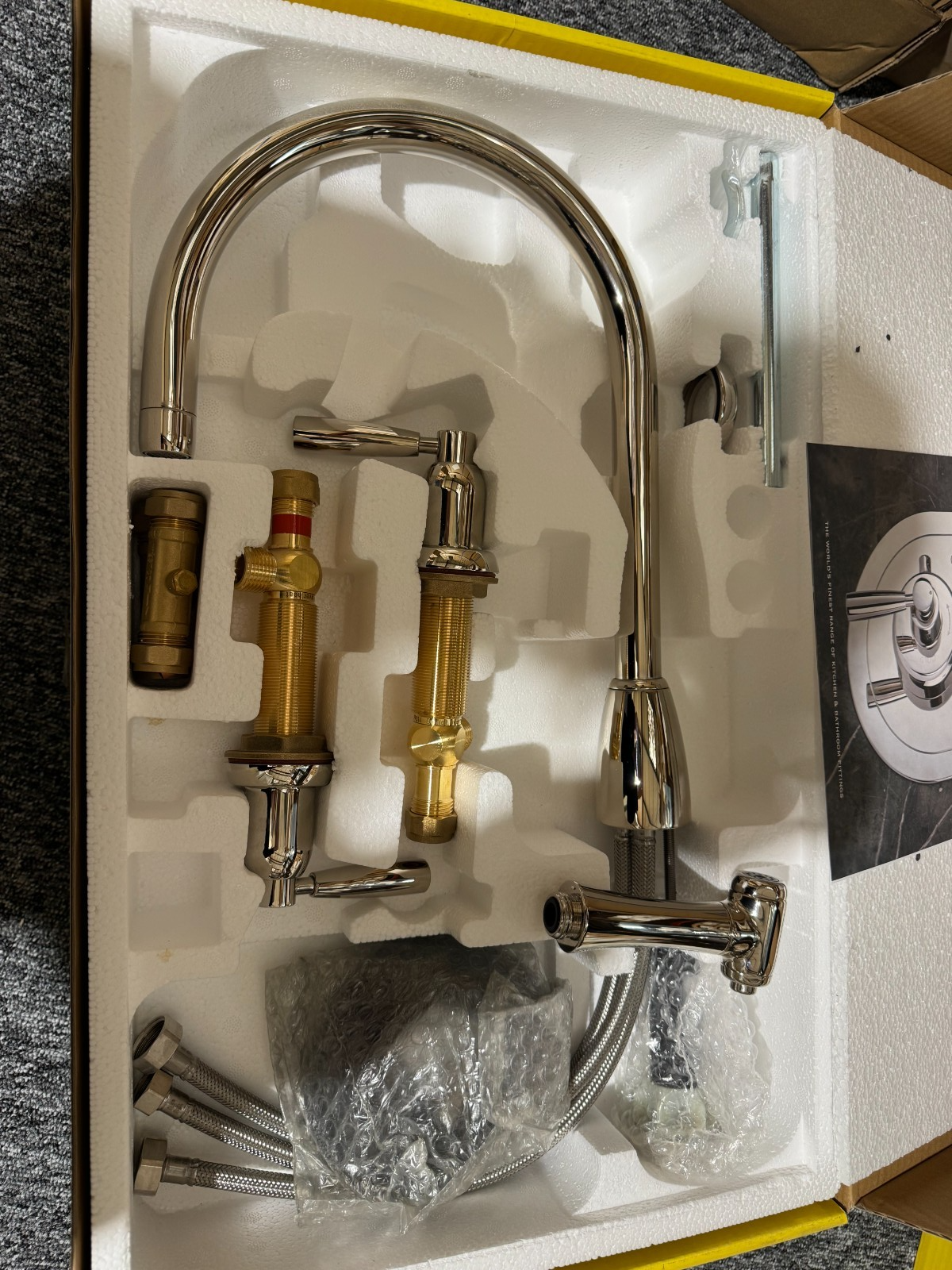 NEW Perrin & Rowe 4891NI Callisto Mixer Tap 3 hole with Rinse NICKEL BR4177