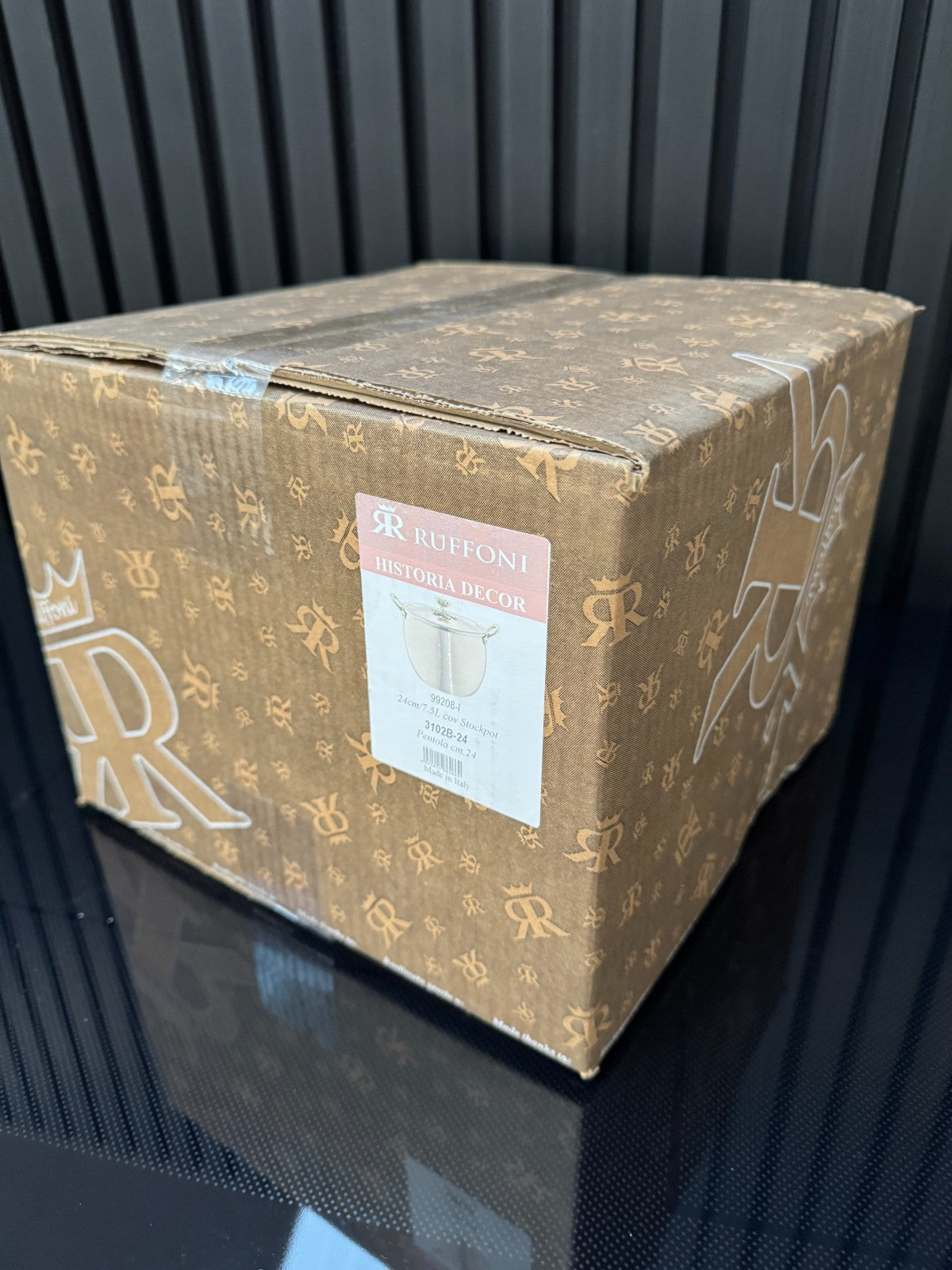 NEW Ruffoni Historia Decor 24cm Stock Pot Copper Pan Hammered 99208 Hestan