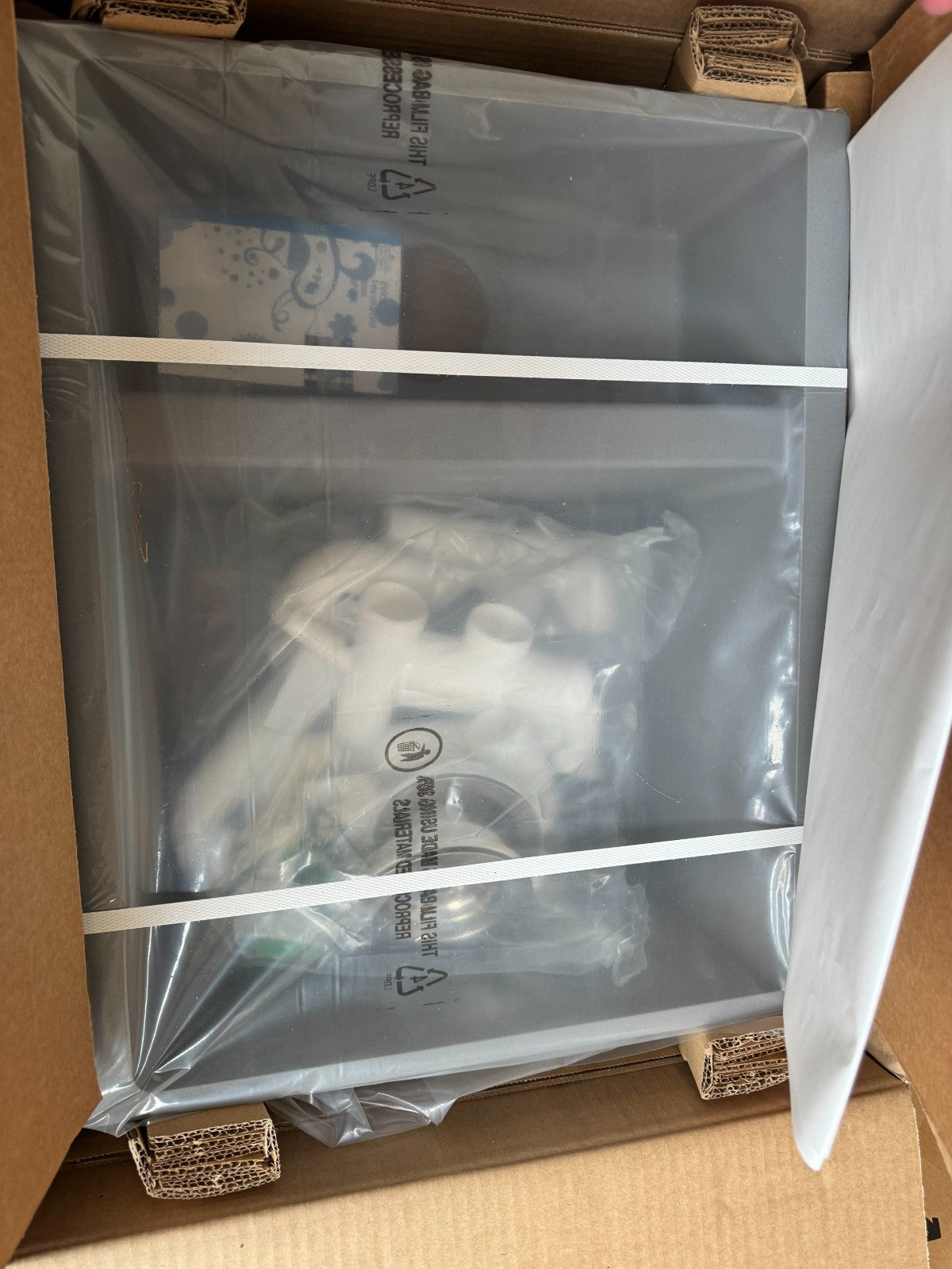 New Grey Double Bowl Kitchen Sink inset or Undermount  AX4321