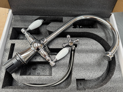 NEW Traditional Chrome Kitchen Mixer tap Victoria plumbing tap factory AX4526