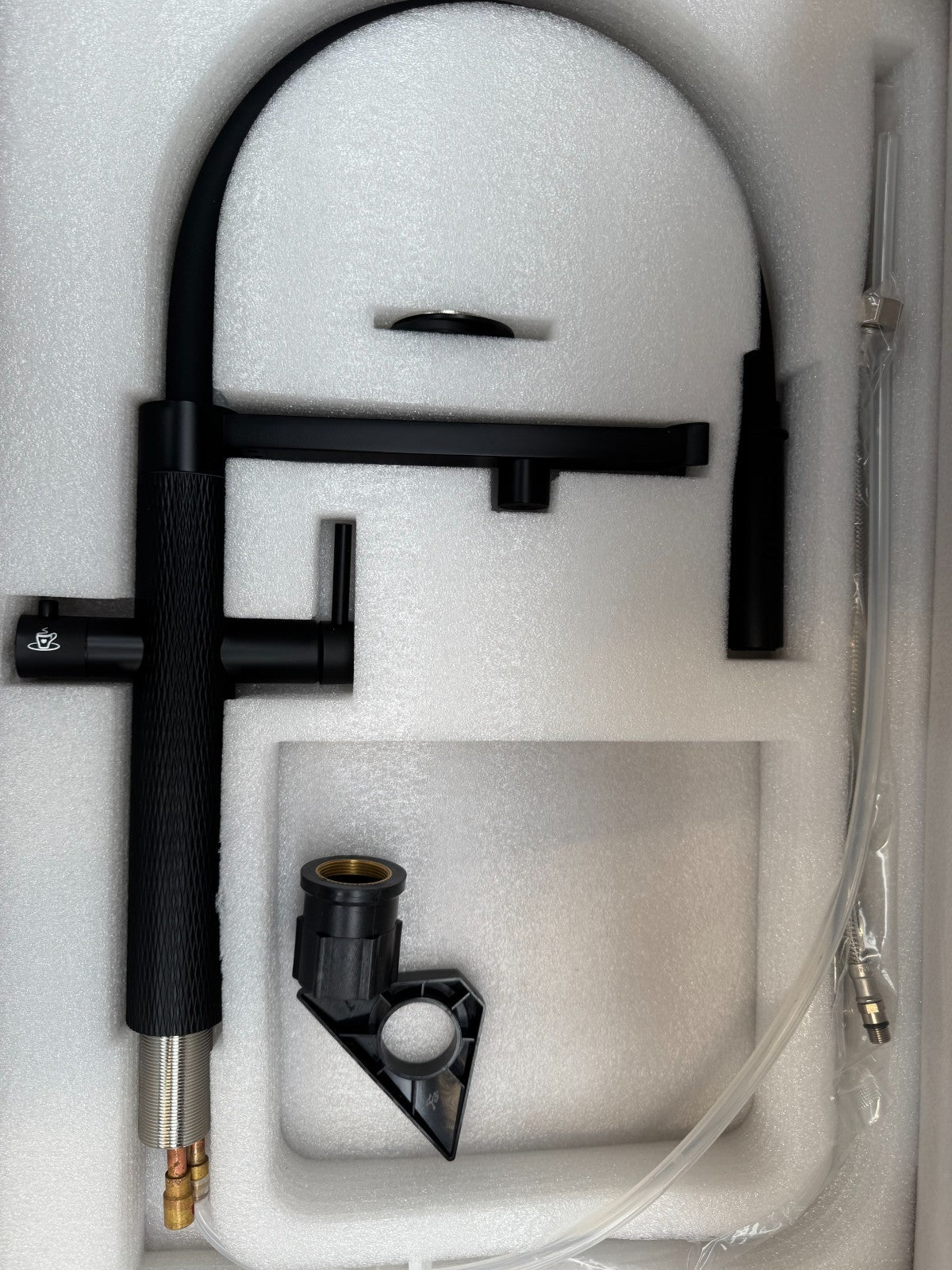 NEW Tap Factory Carysil Quilt Boiling Hot water Tap 4 n 1 twist AX4481 Black