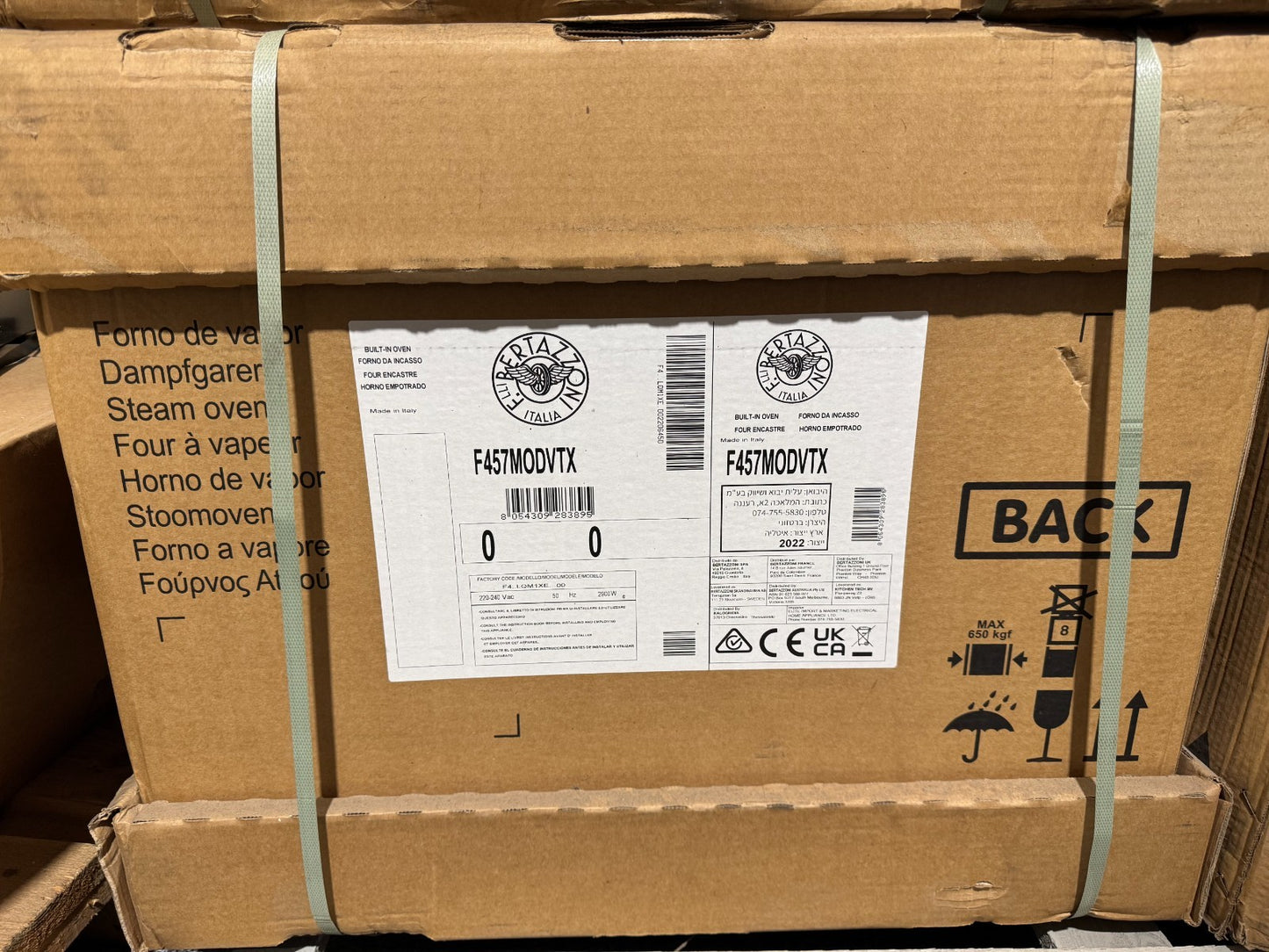 NEW Bertazzoni F457MODVTX Built in Modern Combi Steam Oven Cooker BR4412