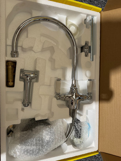 NEW Perrin & Rowe 4360CPWPC Phoenician Kitchen Mixer Tap & Rinse CHROME BR4194