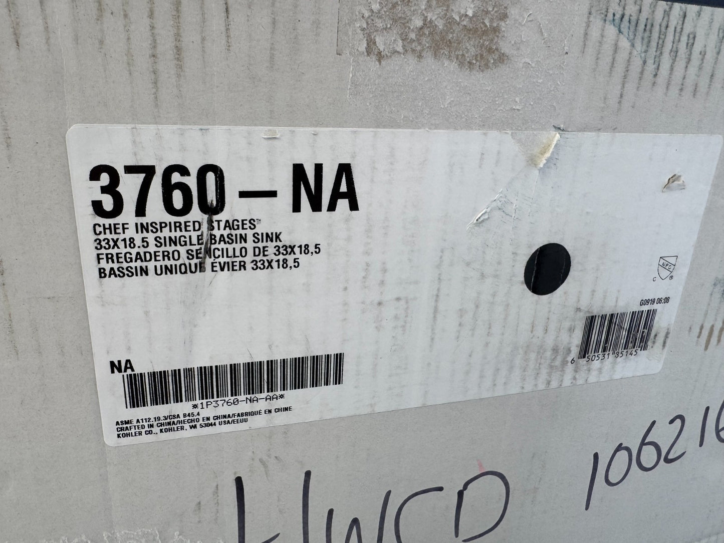 NEW KOHLER K-3760-NA Stages 33 Inch Stainless Kitchen Sink & Accessories BR4392