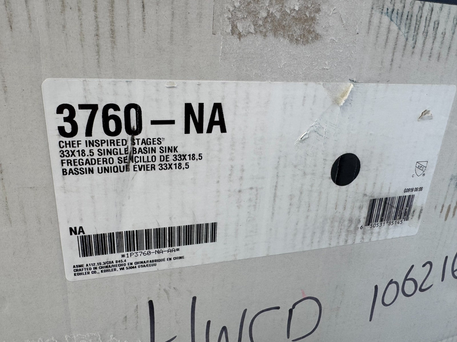 NEW KOHLER K-3760-NA Stages 33 Inch Stainless Kitchen Sink & Accessories BR4392
