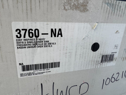 NEW KOHLER K-3760-NA Stages 33 Inch Stainless Kitchen Sink & Accessories BR4392