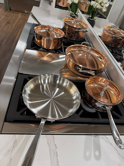 NEW Ruffoni Con Classe 9 piece Cookware Copper Pan Pot Set induction Gas AX