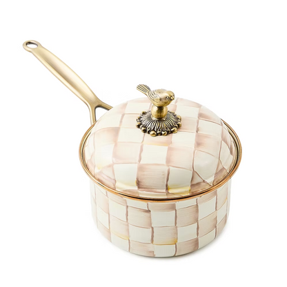 NEW Mackenzie-Childs MOCHA CHECK Items Enamel Finish IN STOCK Available Now