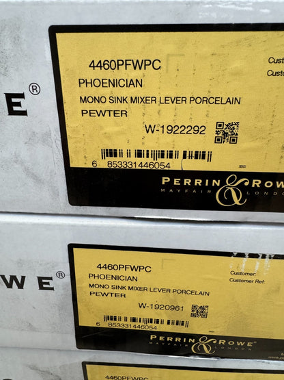 NEW Perrin & Rowe 4460PFWPC Phoenician Monobloc Mixer Tap PEWTER AX4453