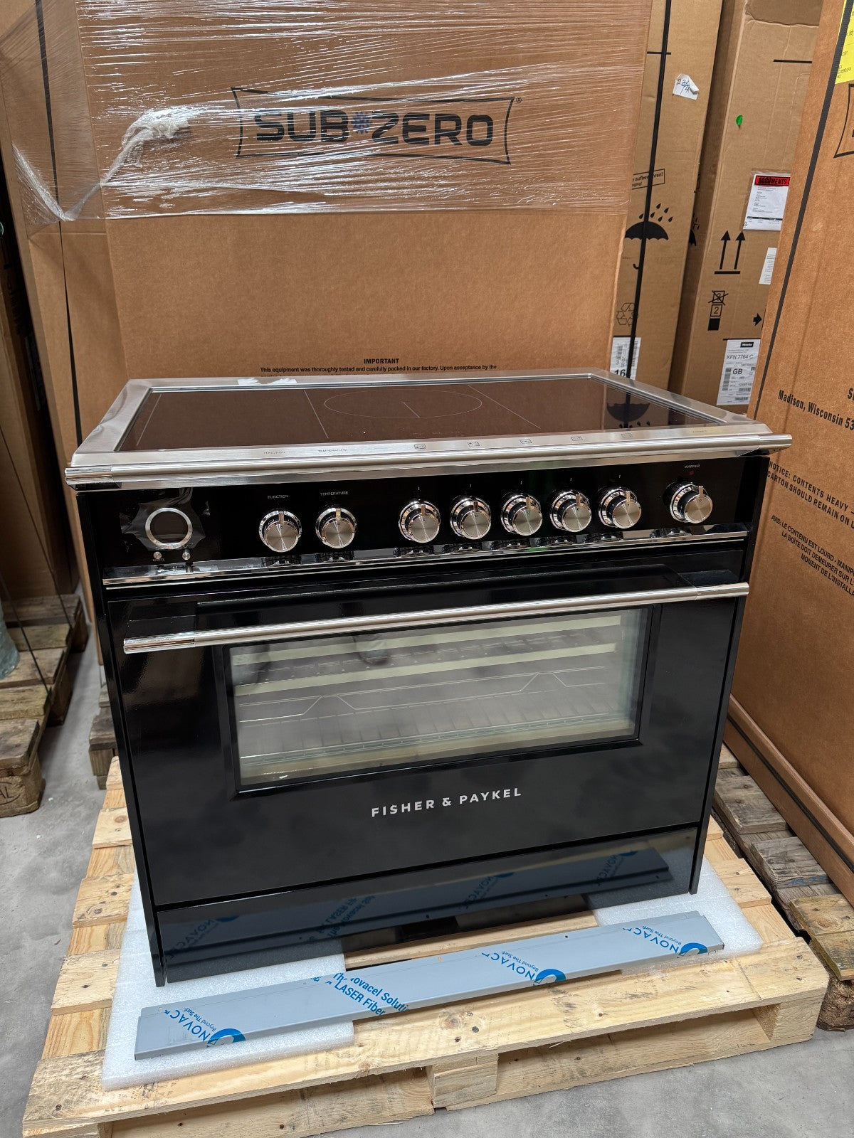 NEW Fisher & Paykel OR90SCI6B1 Induction Range Cooker oven Black GRADED BR4636