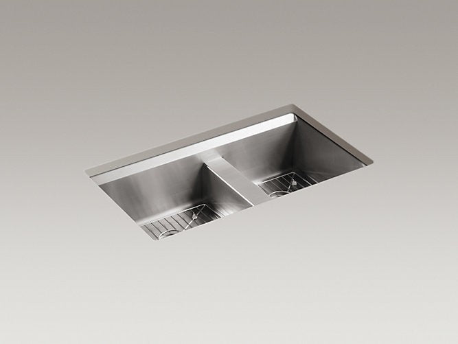 UNUSED Kohler 3672 -NA 8 Degree Undermount Stainless Steel Kitchen Sink BR4102
