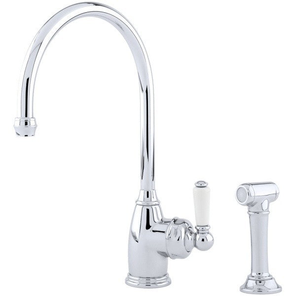 NEW Perrin & Rowe 4346NIBNI Parthian Kitchen Tap & Rinse NICKEL AX4430