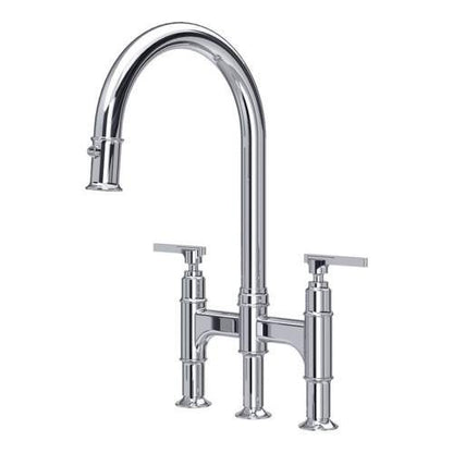 NEW Perrin & Rowe 4956CP Southbank Kitchen bridge pull down Tap CHROME AX4302