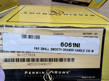 NEW Perrin & Rowe 6061 NI Nickel Small Round Furniture Drawer Handle Knob AX4466