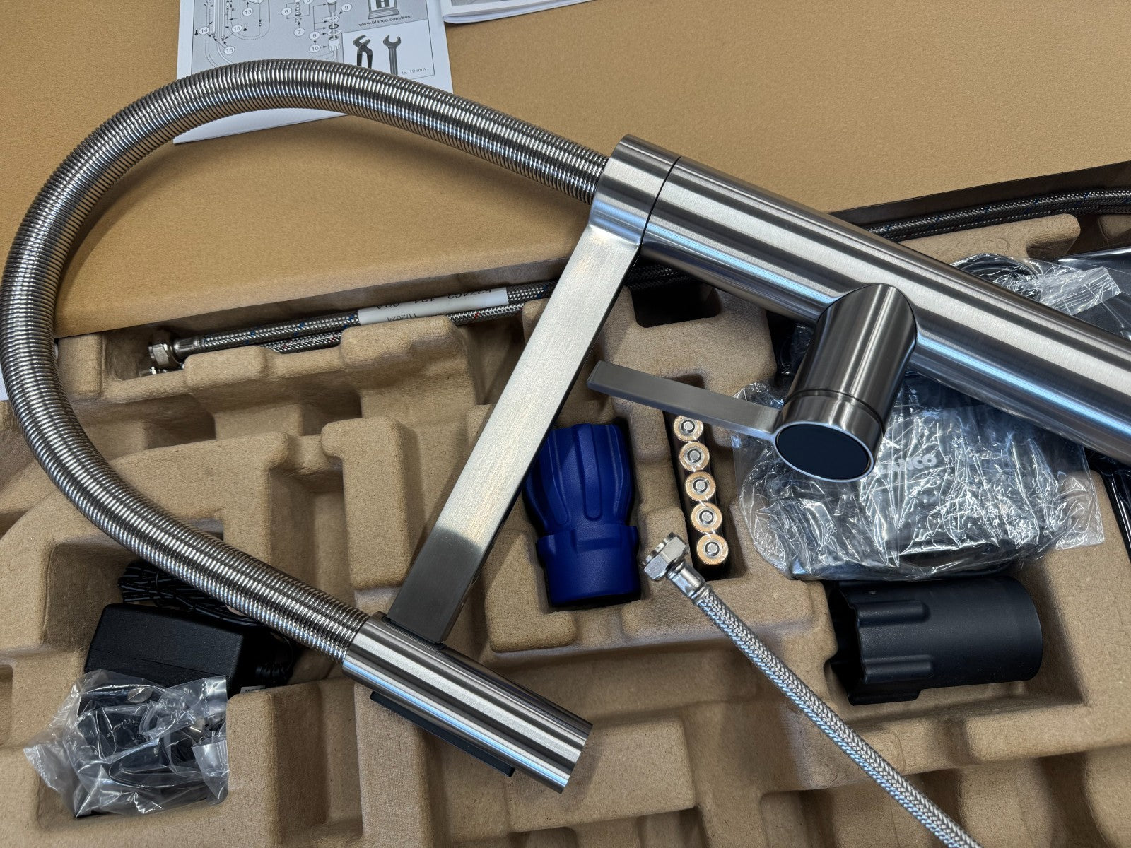 New BLANCO CULINA S II 527462 Sensor High Pressure Kitchen Tap Stainless Steel