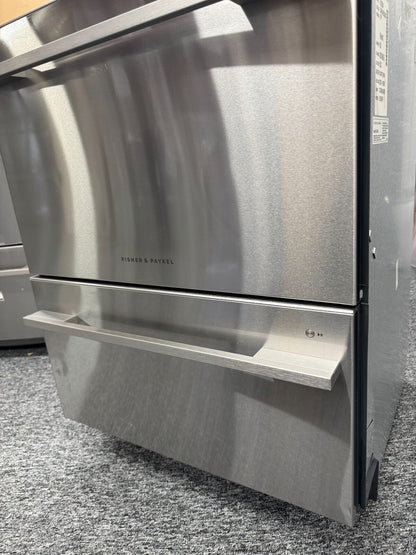UNUSED Fisher & Paykel DD60DDFHX9 double drawer dishwasher silver BR2299