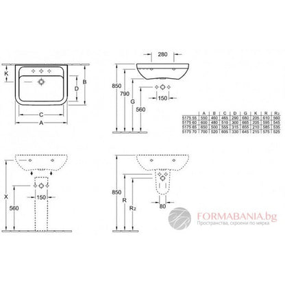 NEW Villeroy & Boch 5175 55 01 white Bathroom Sink Basin BR773