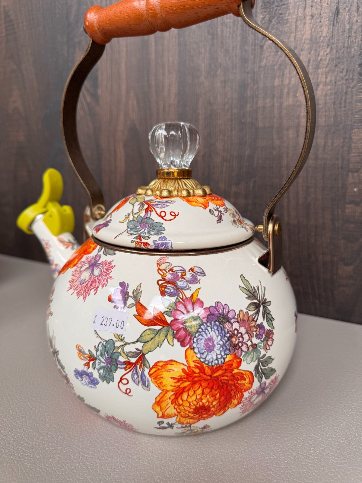 NEW Mackenzie-Childs Flower Market Whistling Stove Kettle Limited Edit IN STOCK